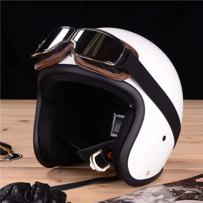 Motocyklowe okulary ze skóry vintage Rideredge — wiatroszczelna konstrukcja