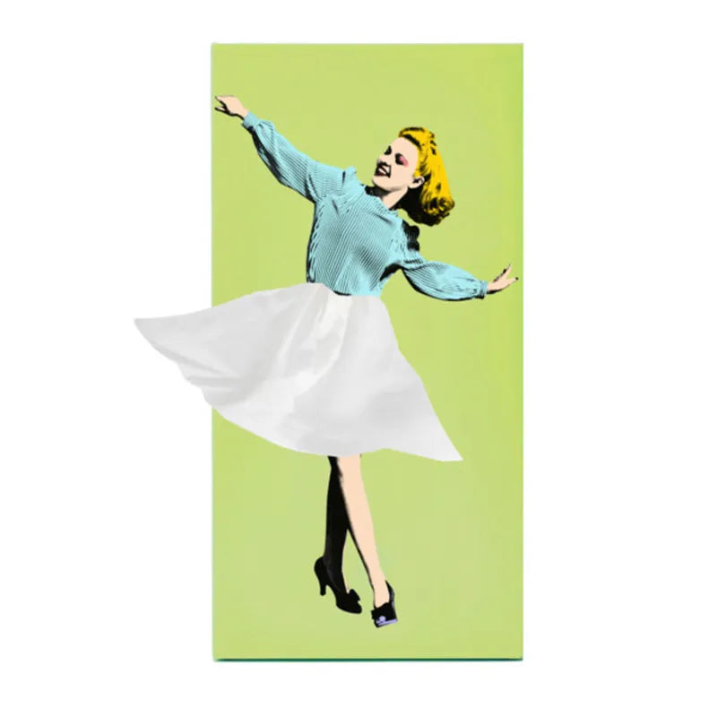 Drewniane pudełko na chusteczki Kevara Keepsake — wzory sukienek w stylu vintage pin-up