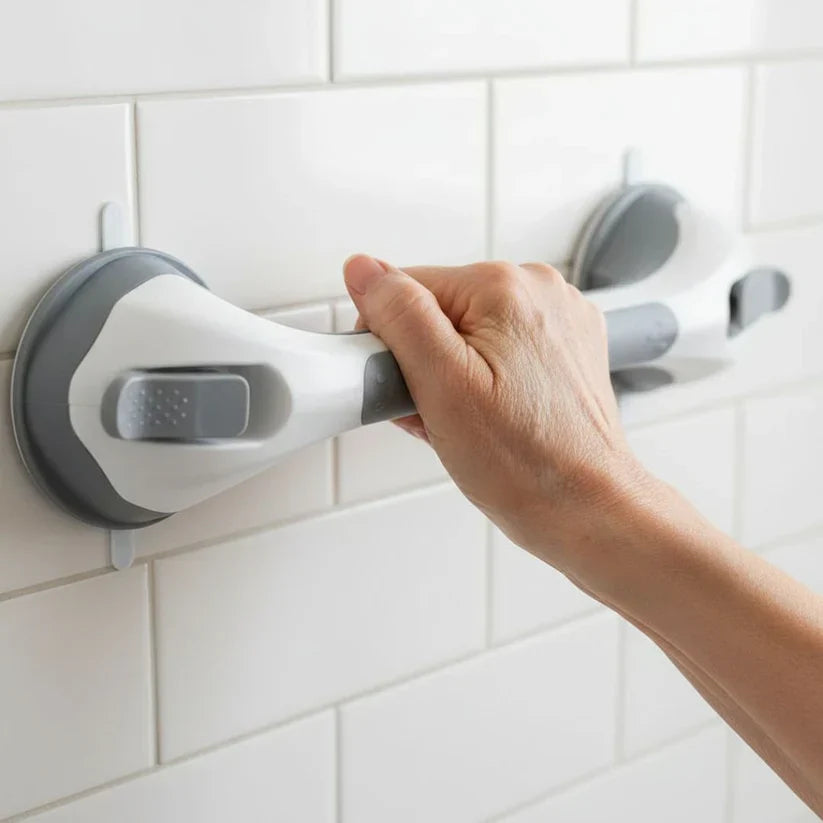 Heavy-Duty Suction Shower Grab Bar — Anti-Slip Safety Support Handle