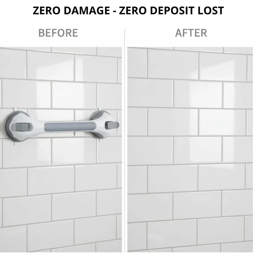 Heavy-Duty Suction Shower Grab Bar — Anti-Slip Safety Support Handle