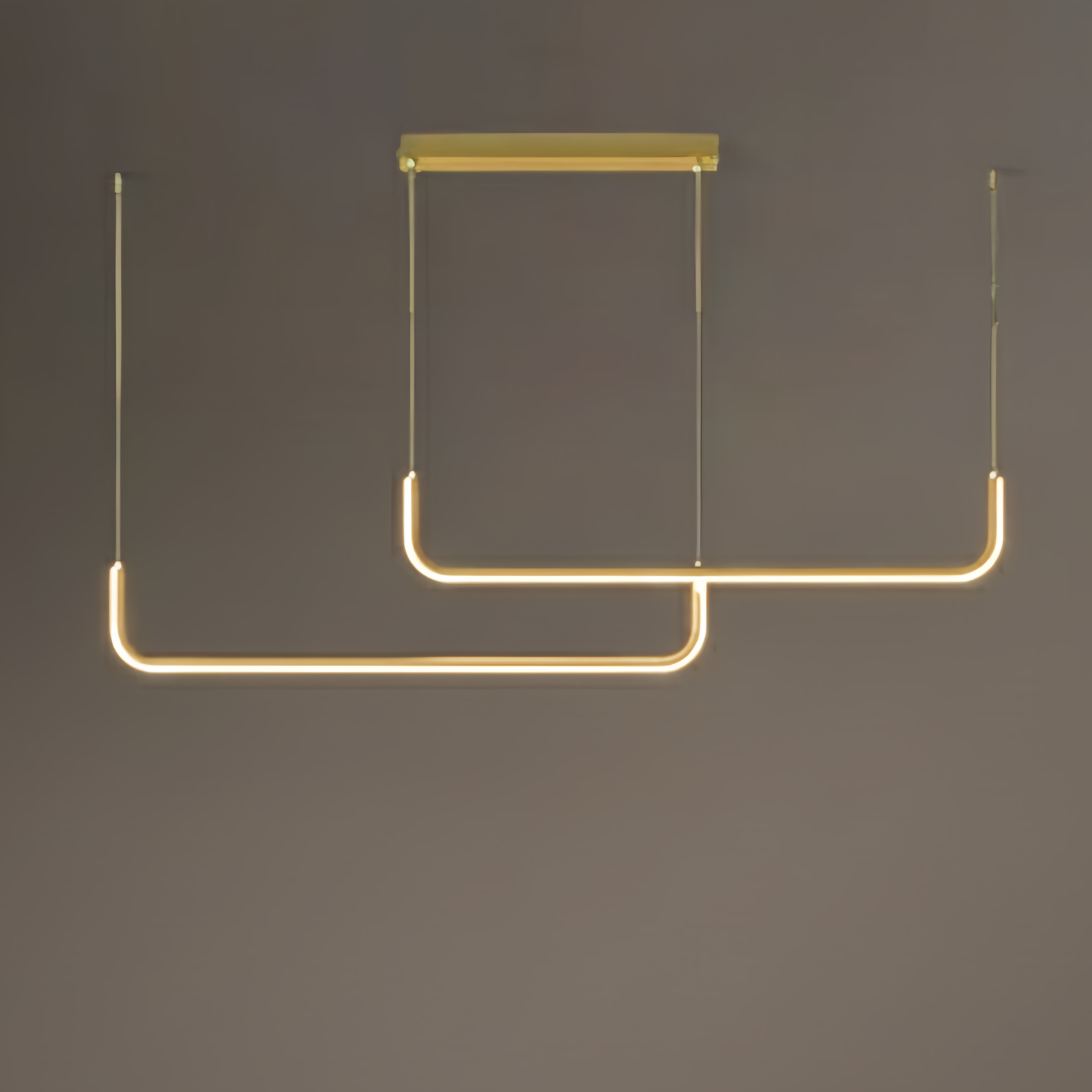 Minimalist Linear Pendant Light – Black/Gold Metal/Acrylic for Dining Room - Flindria