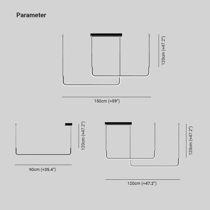 EdgeGlow LED-pendellampa — metallram, silikonbelagd yta