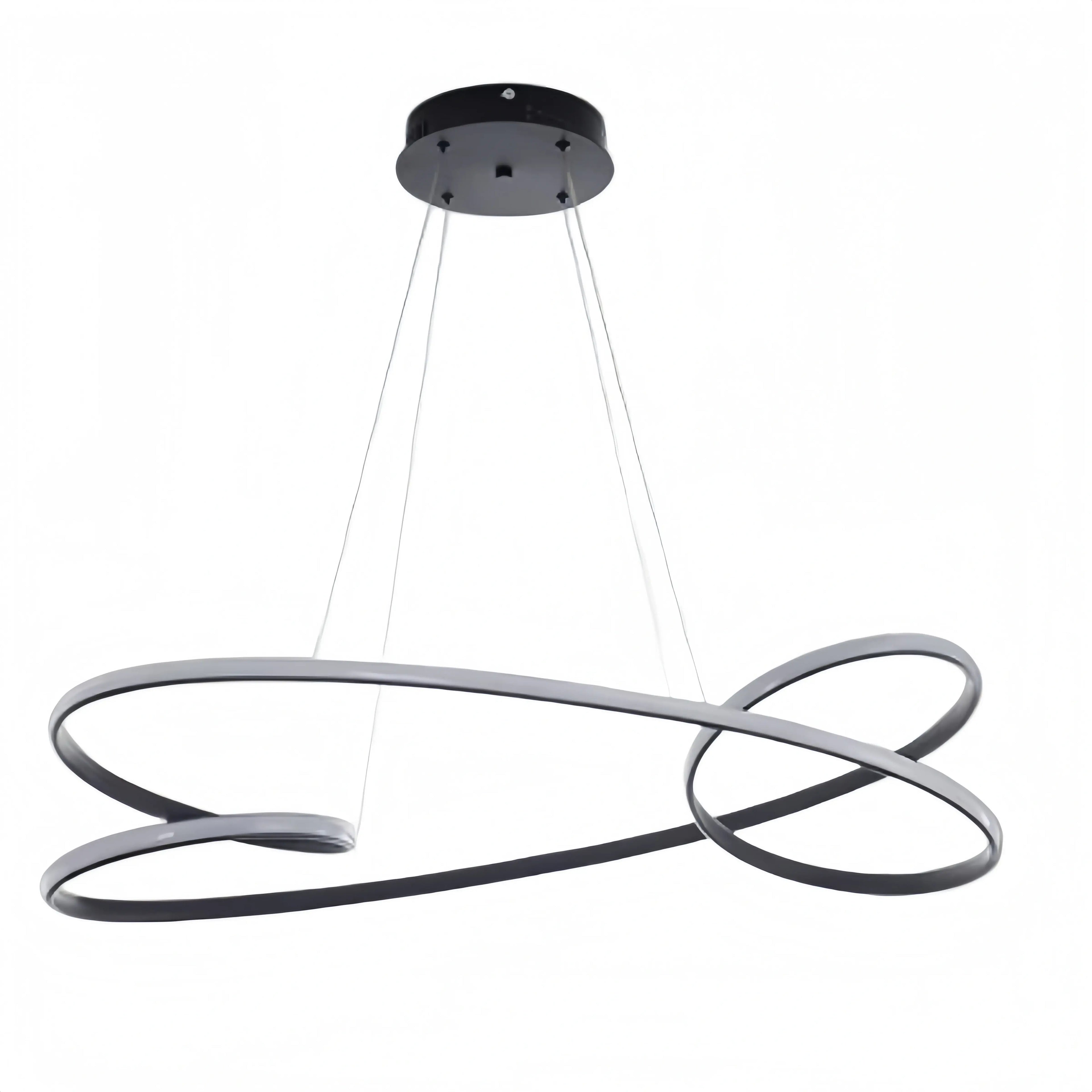 Modern LED Ring Pendant Light — Metal & Acrylic Minimalist for Dining Room - Flindria