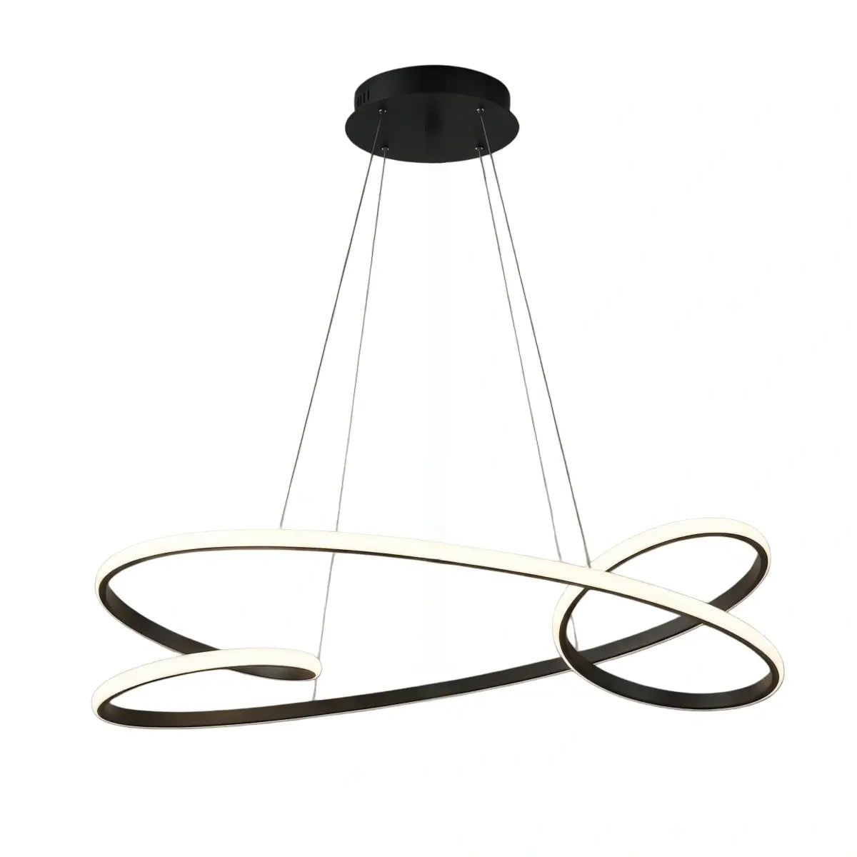 Modern LED Ring Pendant Light — Metal & Acrylic Minimalist for Dining Room - Flindria