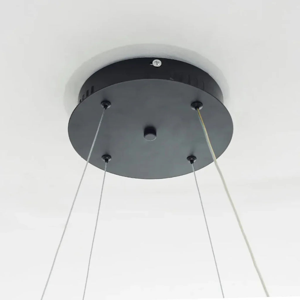 Modern LED Ring Pendant Light — Metal & Acrylic Minimalist for Dining Room - Flindria