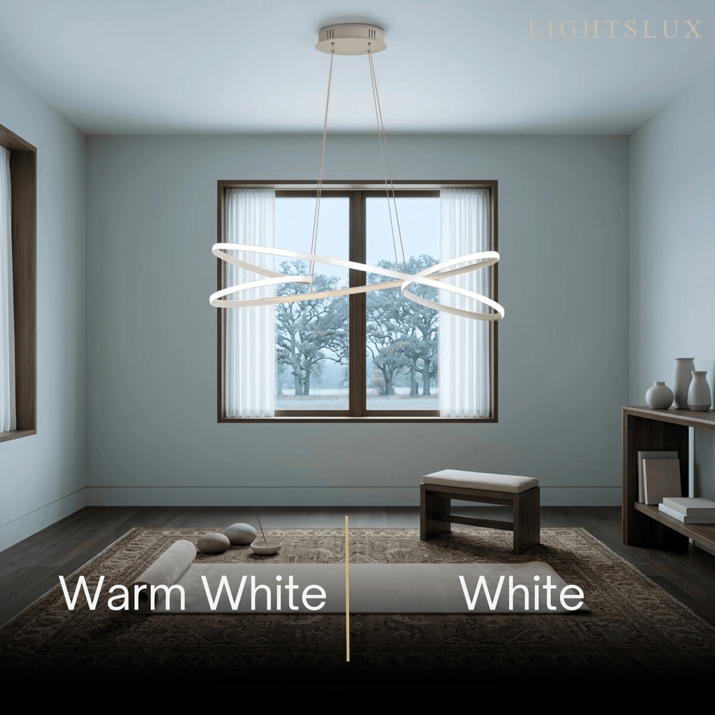 Modern LED Ring Pendant Light — Metal & Acrylic Minimalist for Dining Room - Flindria
