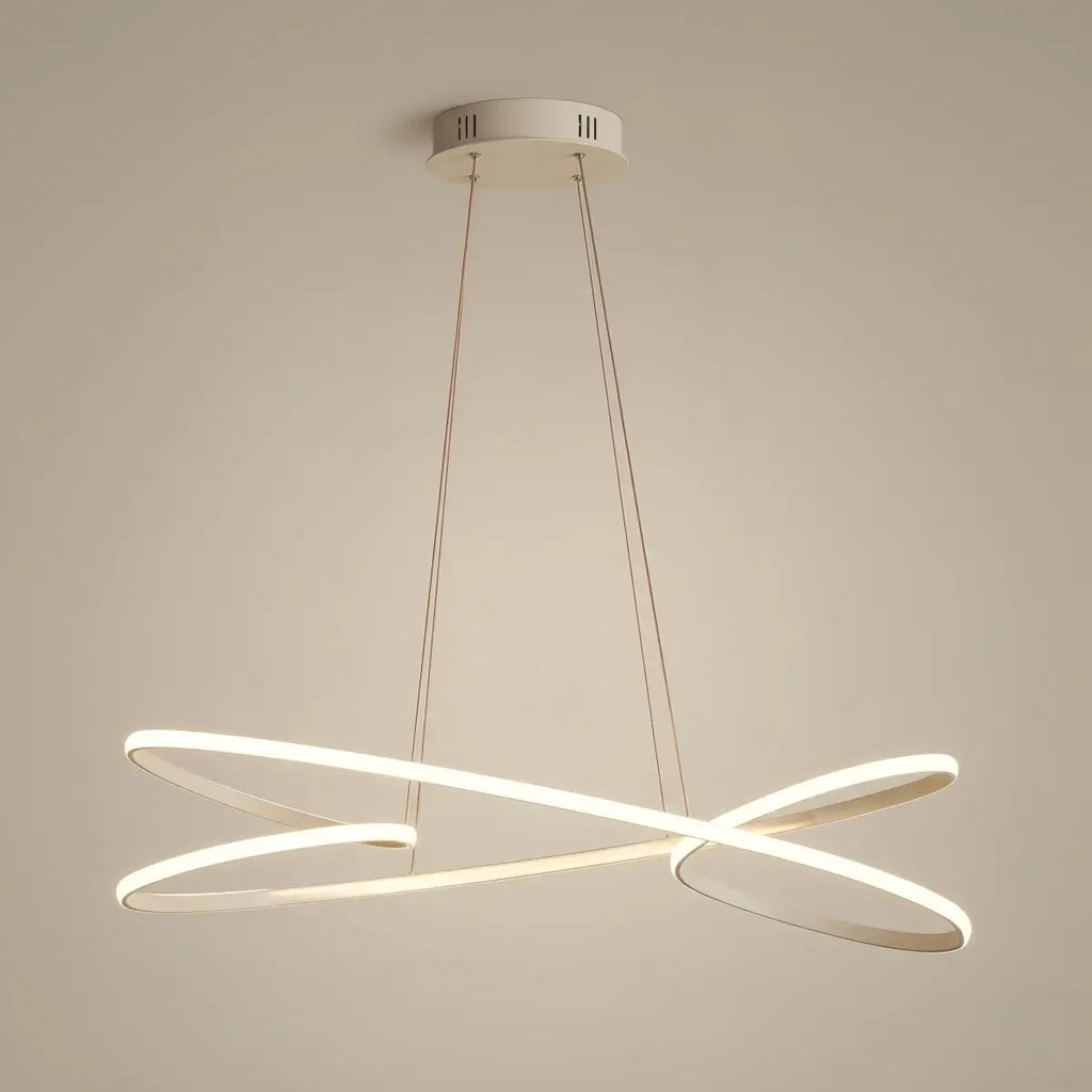 Modern LED Ring Pendant Light — Metal & Acrylic Minimalist for Dining Room - Flindria