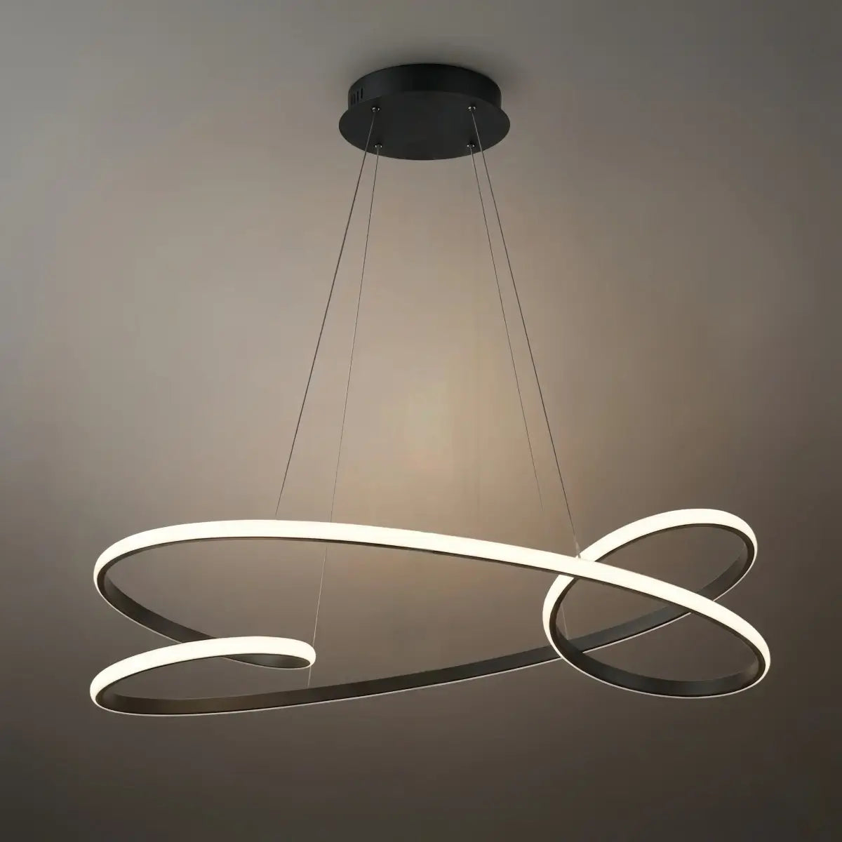 Modern LED Ring Pendant Light — Metal & Acrylic Minimalist for Dining Room - Flindria