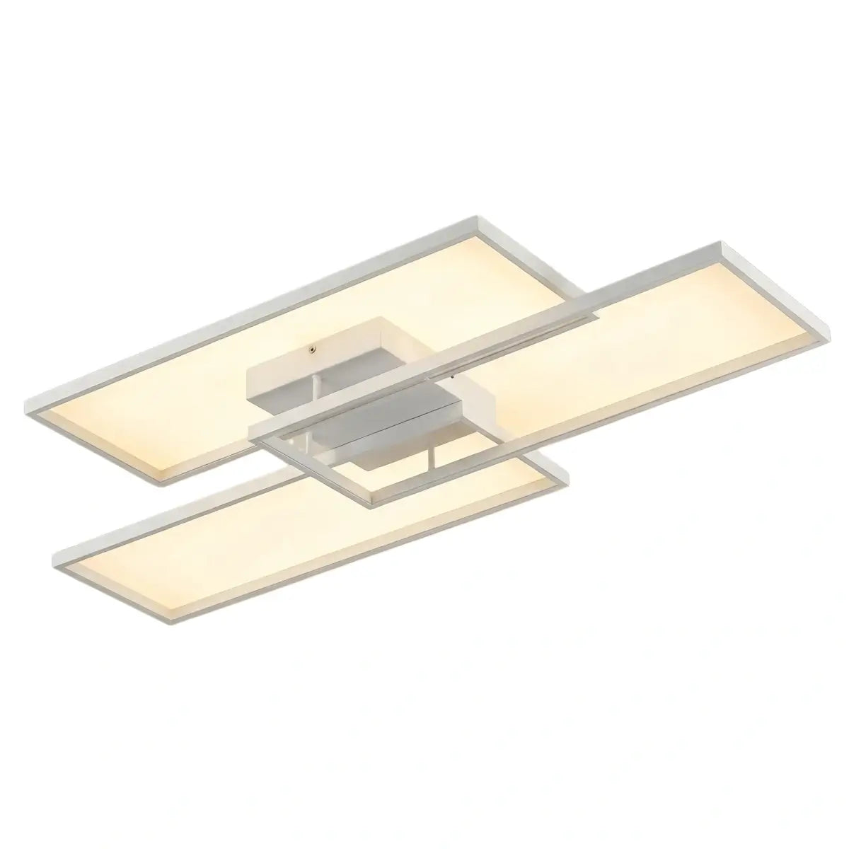 Modern Dimmable Ceiling Light - Black/Gold Rectangular for Bedroom/Living Room - Flindria