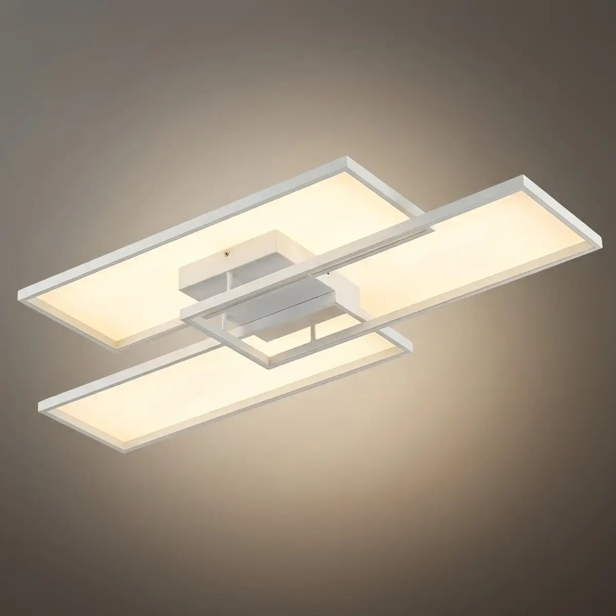 Modern Dimmable Ceiling Light - Black/Gold Rectangular for Bedroom/Living Room - Flindria