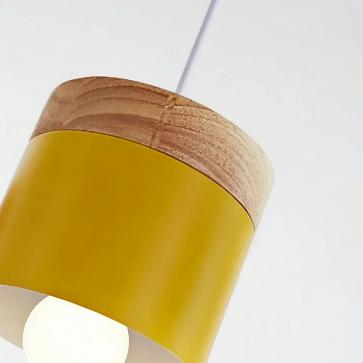 Nordic Pendant Light -3 Heads Gray & Wood Cylinder for Dining Room - Flindria