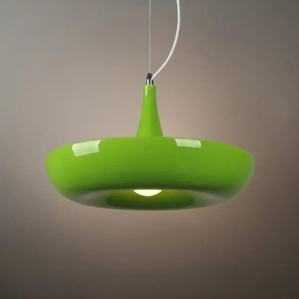 Natural Black/White/Green Bowled Pendant Light – Metal Design for Dining Room - Flindria