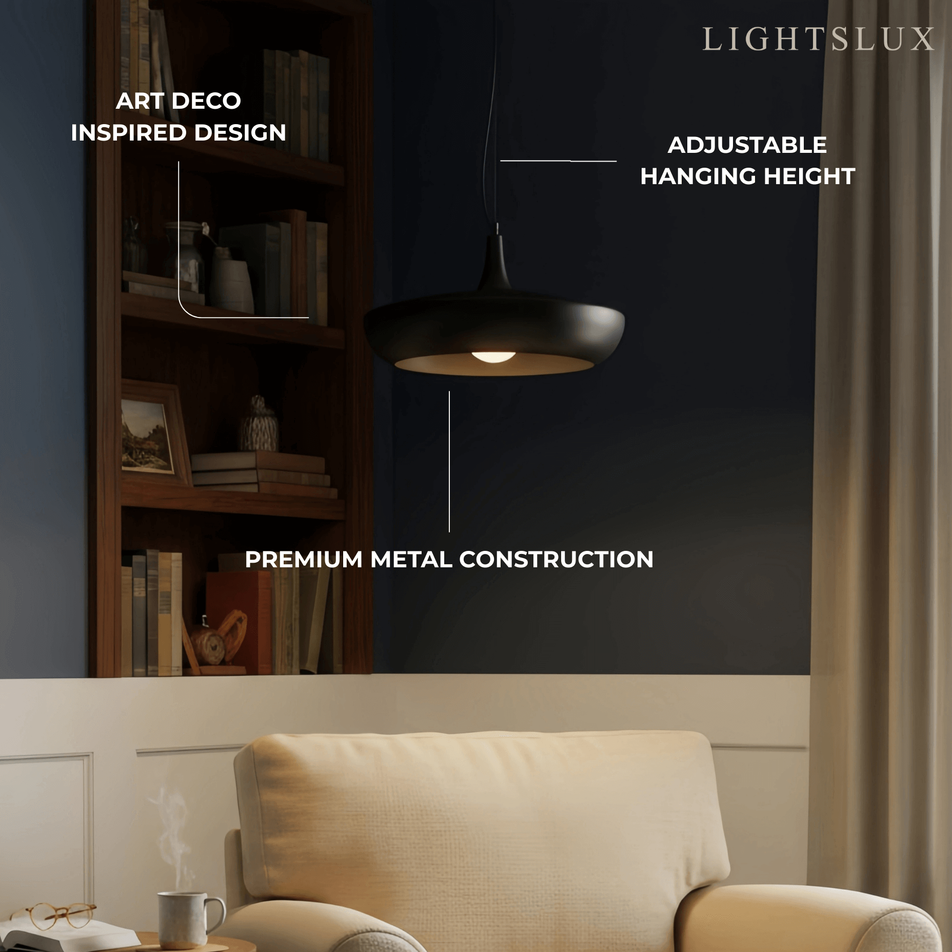 Natural Black/White/Green Bowled Pendant Light – Metal Design for Dining Room - Flindria