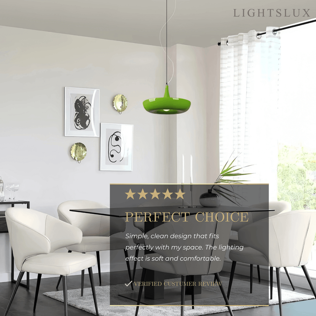 Natural Black/White/Green Bowled Pendant Light – Metal Design for Dining Room - Flindria