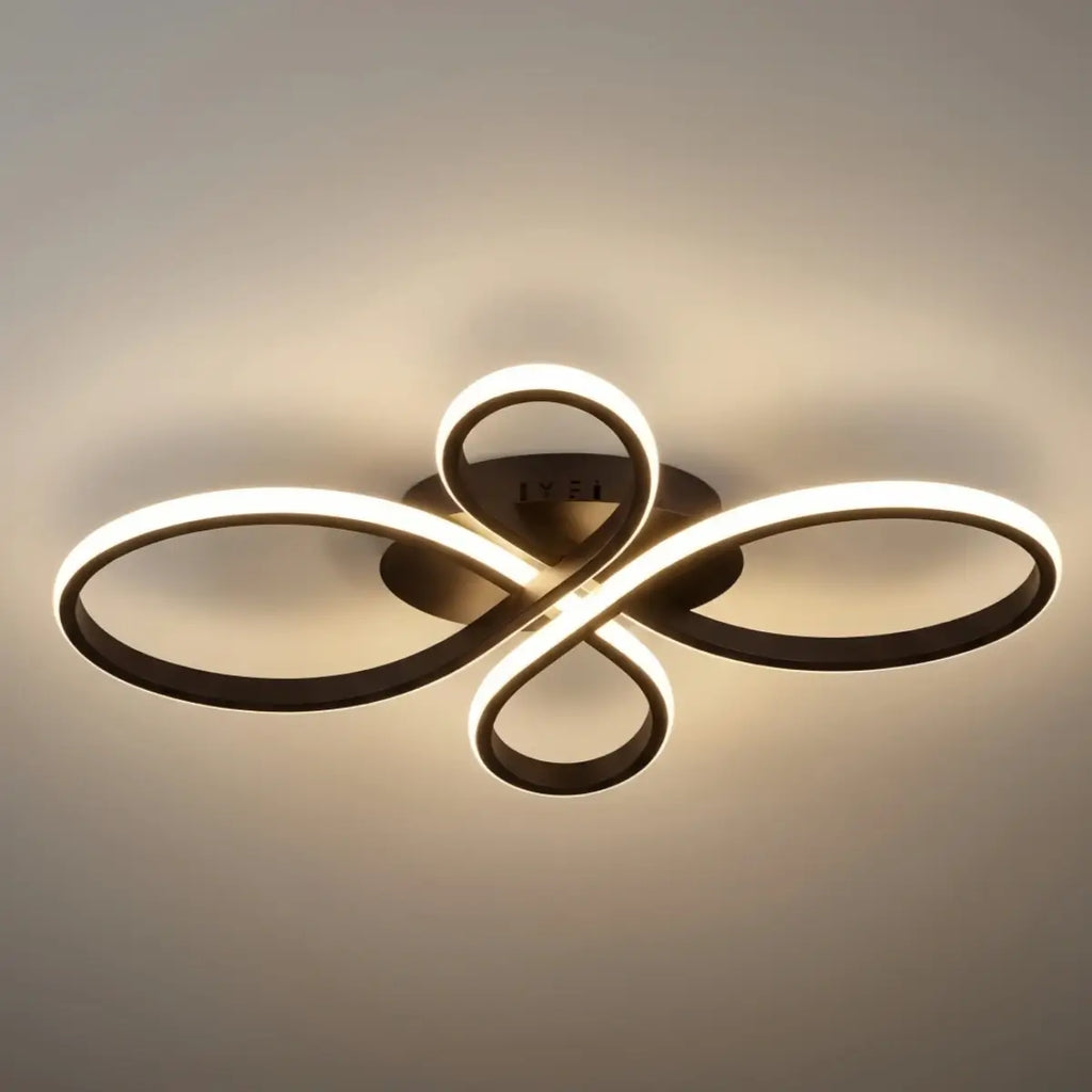Moderne lineær taklampe - hvit/svart metallarmatur for stue - Flindria