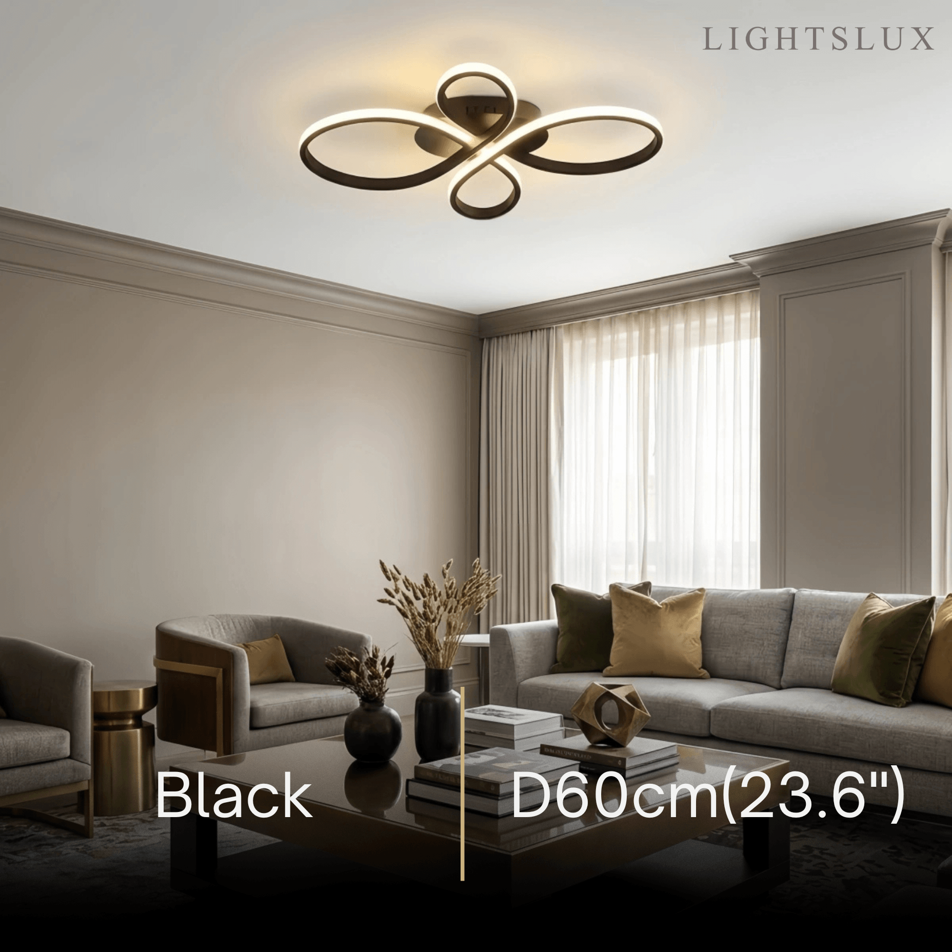 Moderne lineær taklampe - hvit/svart metallarmatur for stue - Flindria