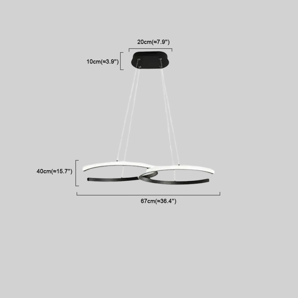 Moderne dimbare hanglamp – Metaal & silica gel ring eetkamer - Flindria
