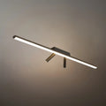 Minimalist Linear Ceiling Light – Black Metal Fixture for Living Room/Bedroom - Flindria