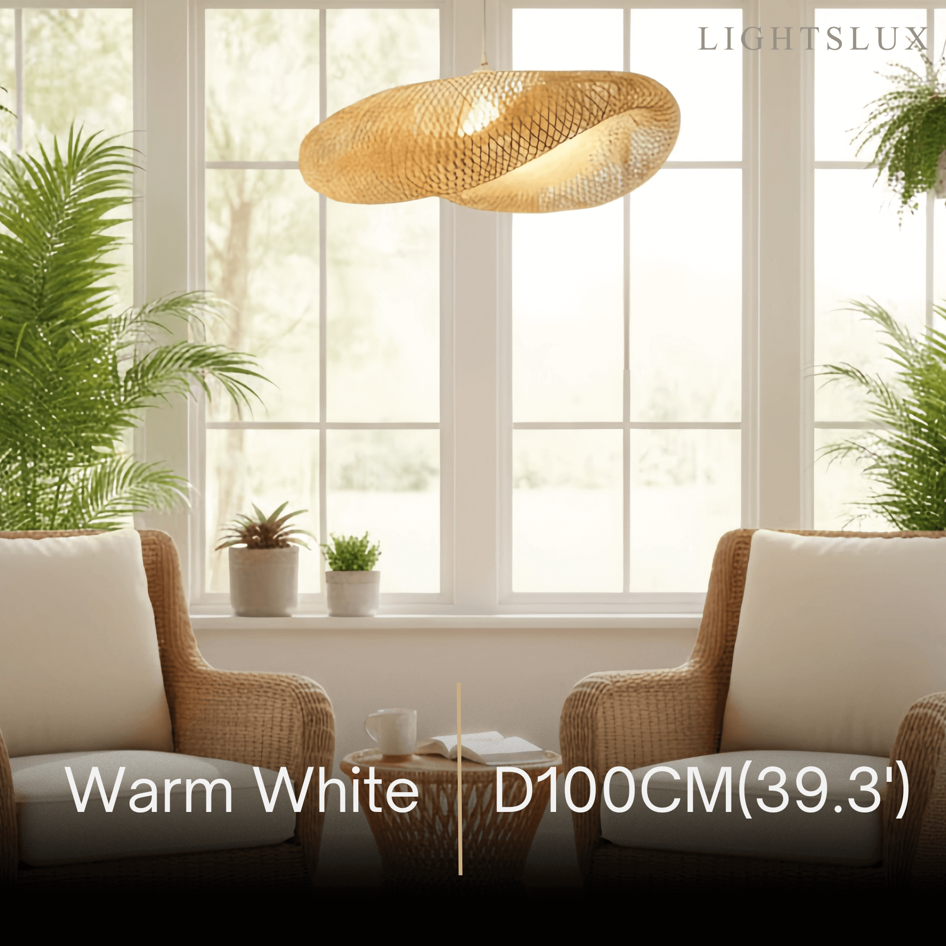 Natural Bamboo Pendant Light – Irregular Wood Design for Dining Room - Flindria