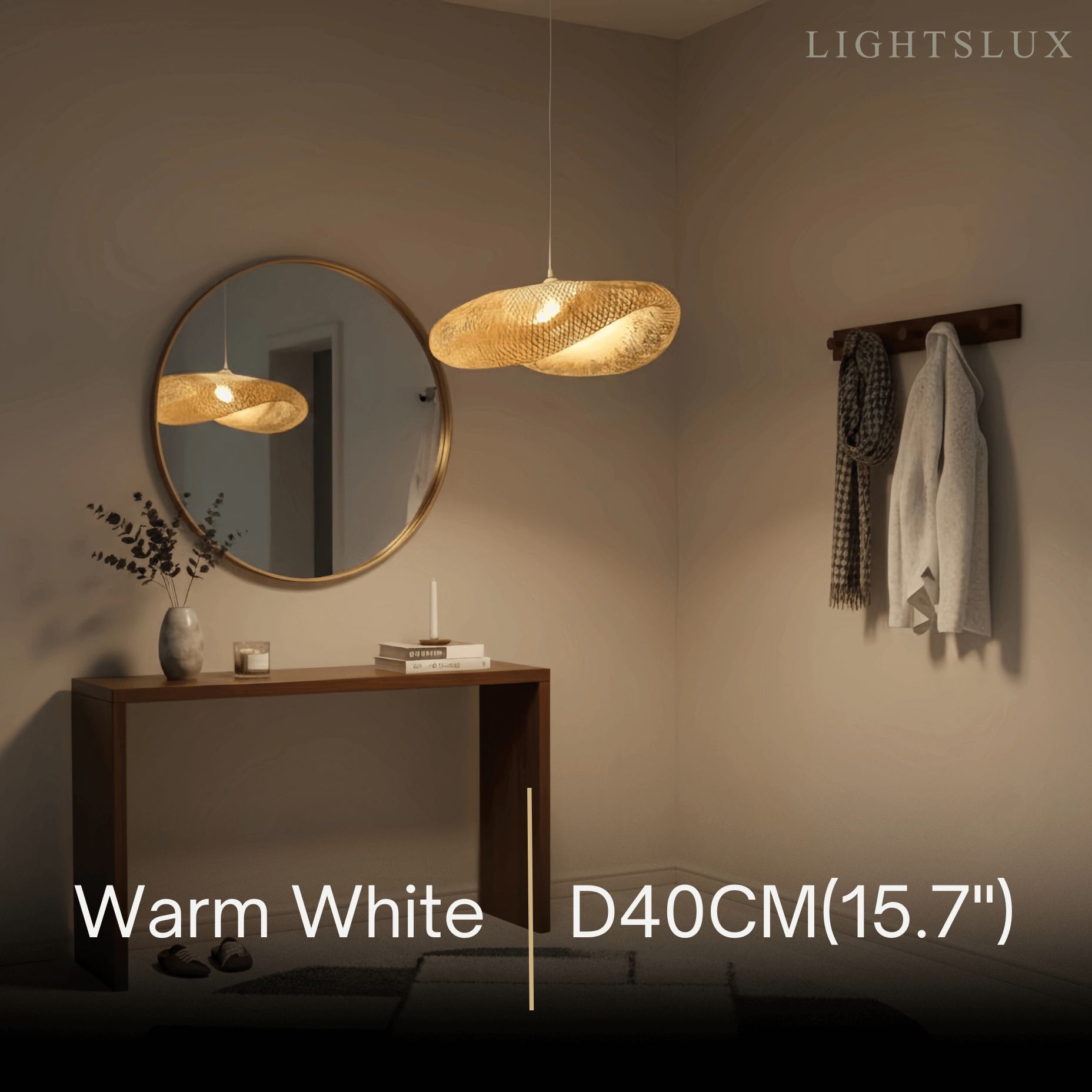 Natural Bamboo Pendant Light – Irregular Wood Design for Dining Room - Flindria