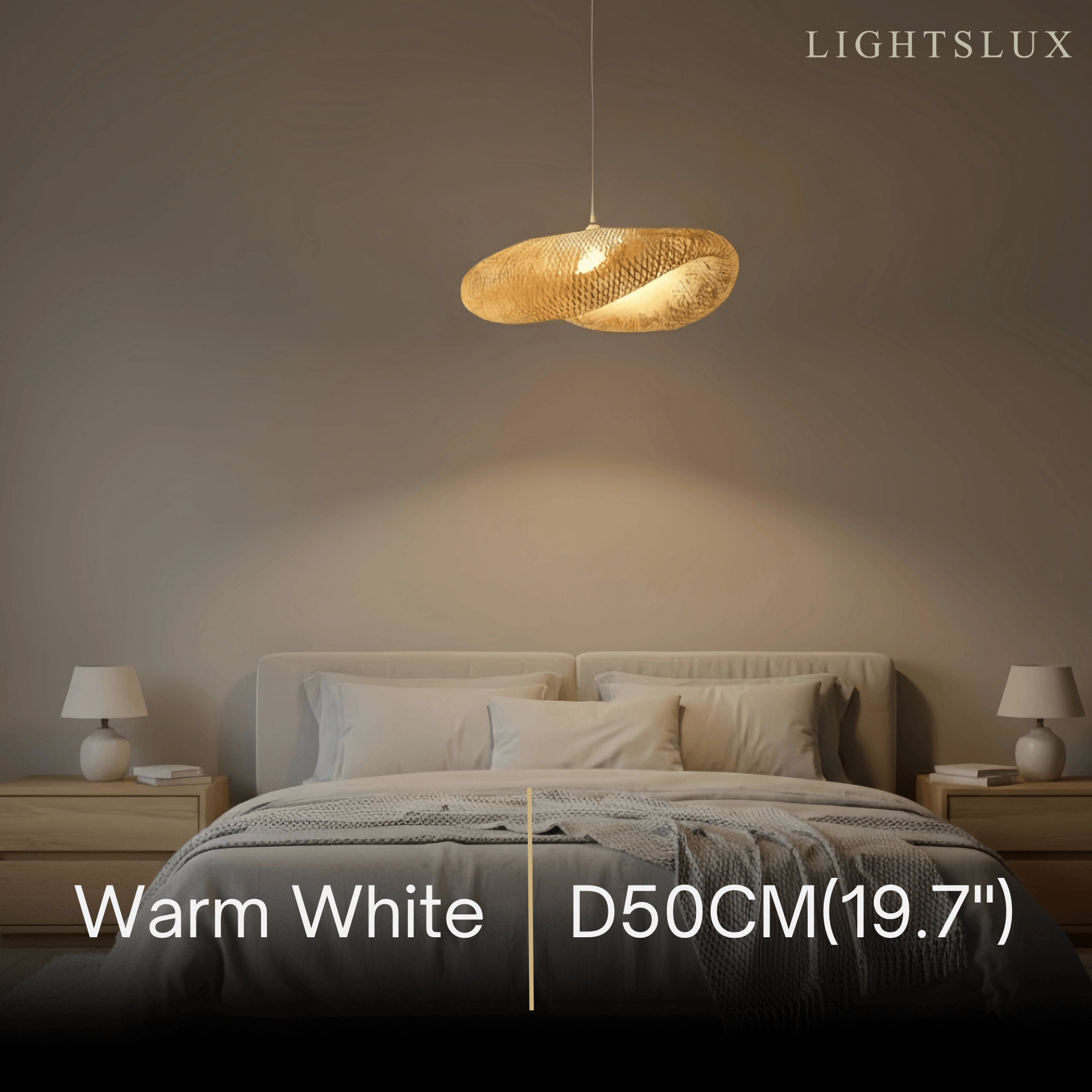 Natural Bamboo Pendant Light – Irregular Wood Design for Dining Room - Flindria