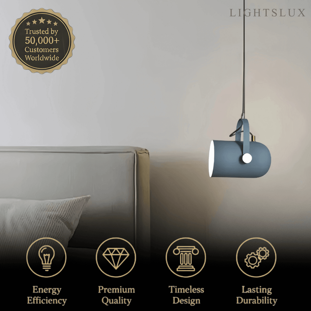 Modern Pendant Light – Angle-Adjustable Metal Fixture for Bedroom - Flindria