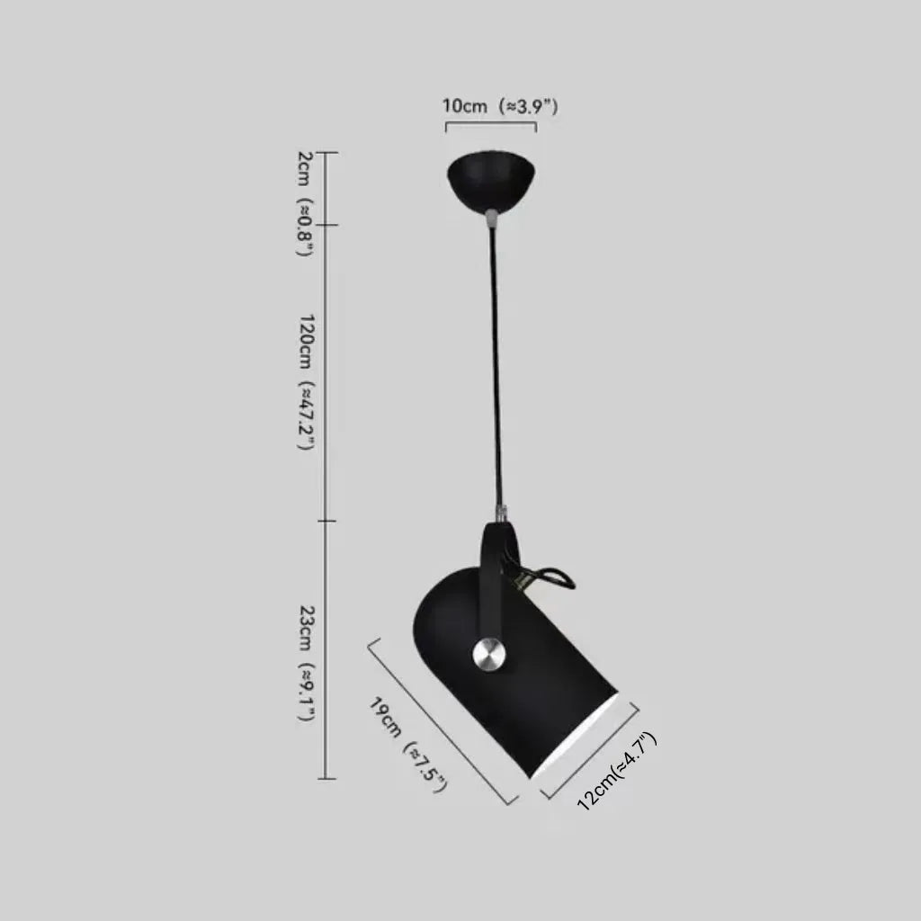 Modern Pendant Light – Angle-Adjustable Metal Fixture for Bedroom - Flindria