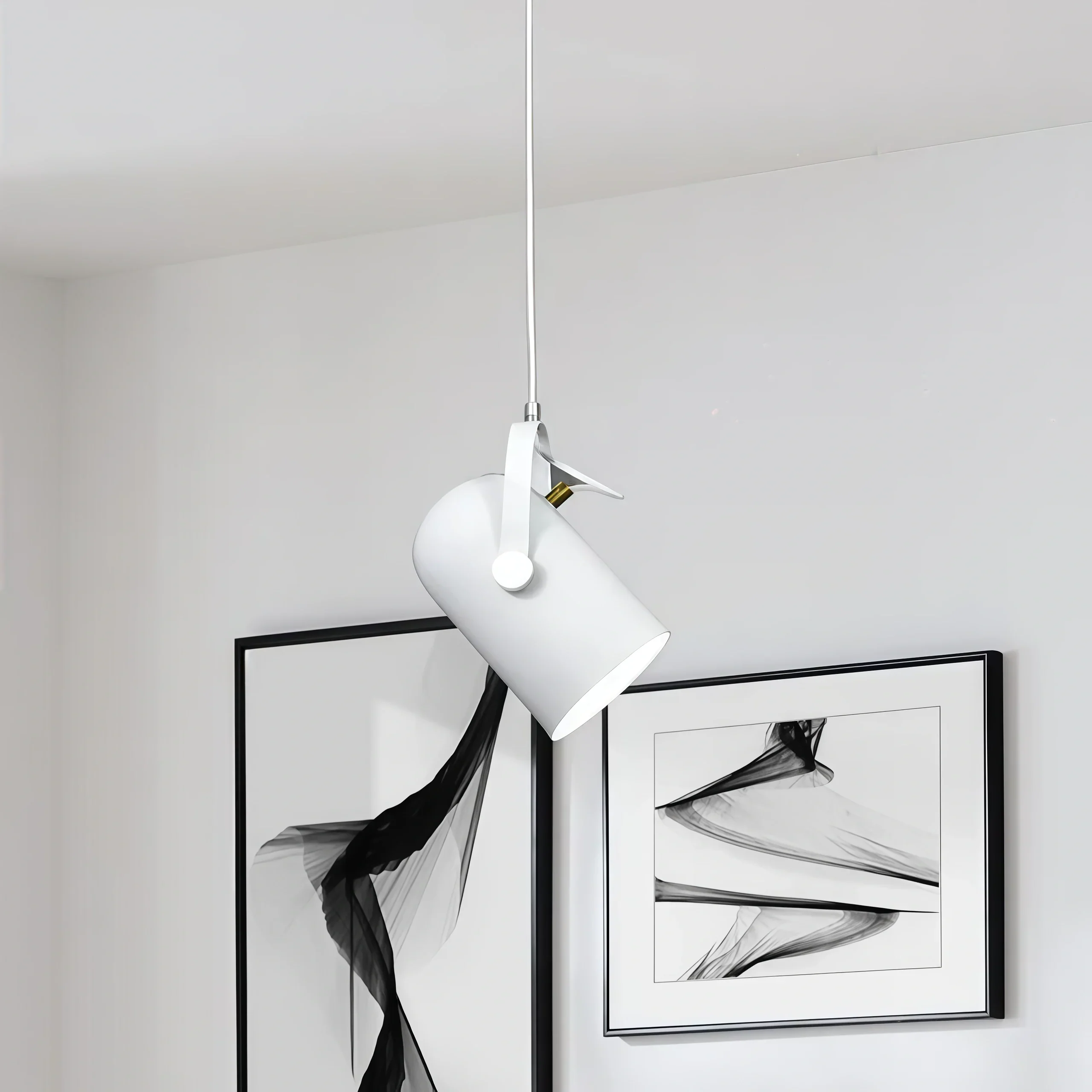 Modern Pendant Light – Angle-Adjustable Metal Fixture for Bedroom - Flindria