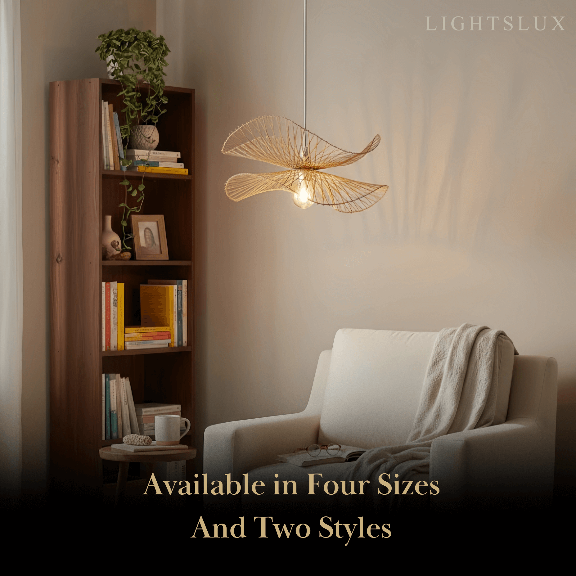 Natural Rattan Pendant Light – Handwoven Bamboo Elegance for Dining Room - Flindria
