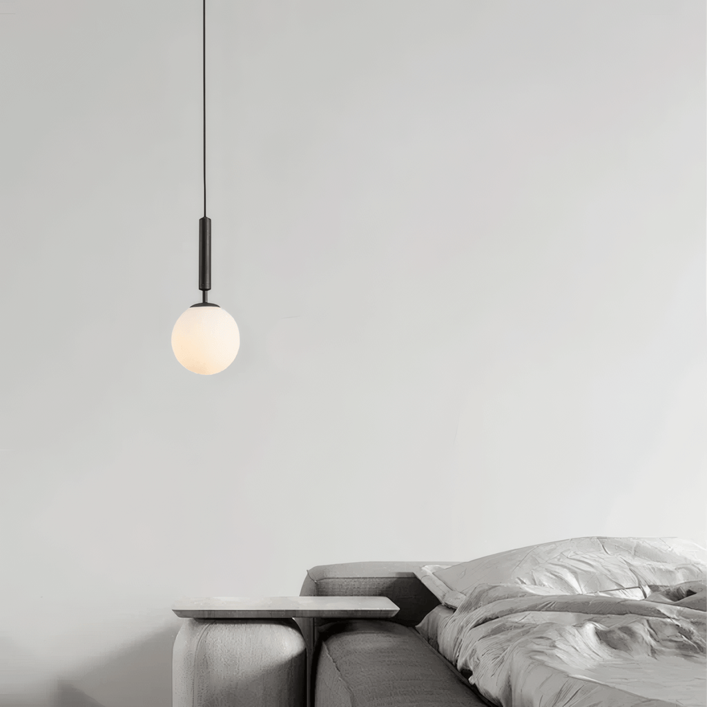 Modern Gold Pendant Light – Globular Glass/Metal Fixture for Dining Room - Flindria