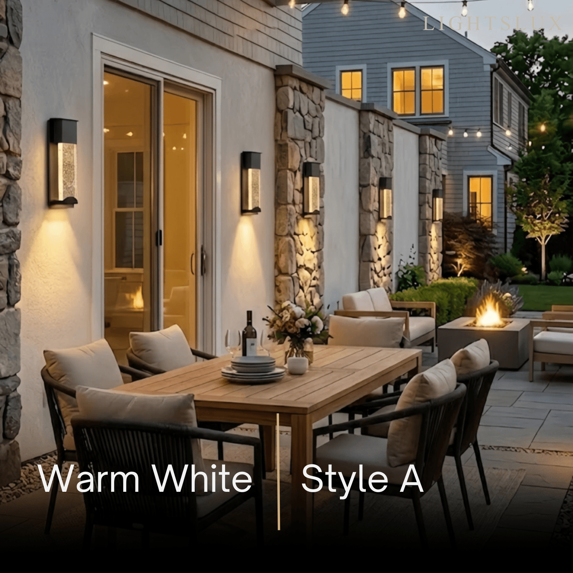 Modern Rectangle Outdoor Wall Lamp - Black Metal/Acrylic for Patio - Flindria