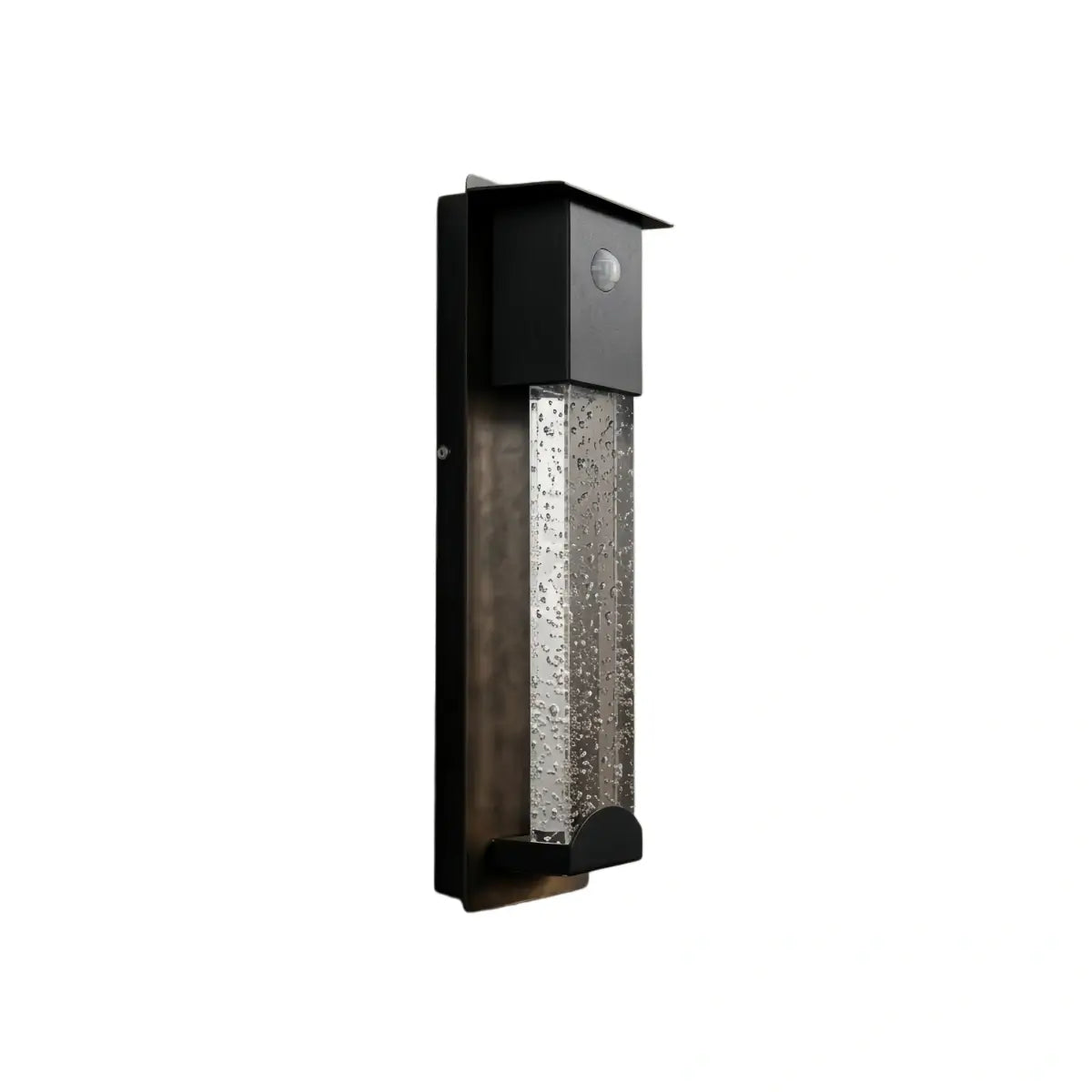 Modern Rectangle Outdoor Wall Lamp - Black Metal/Acrylic for Patio - Flindria