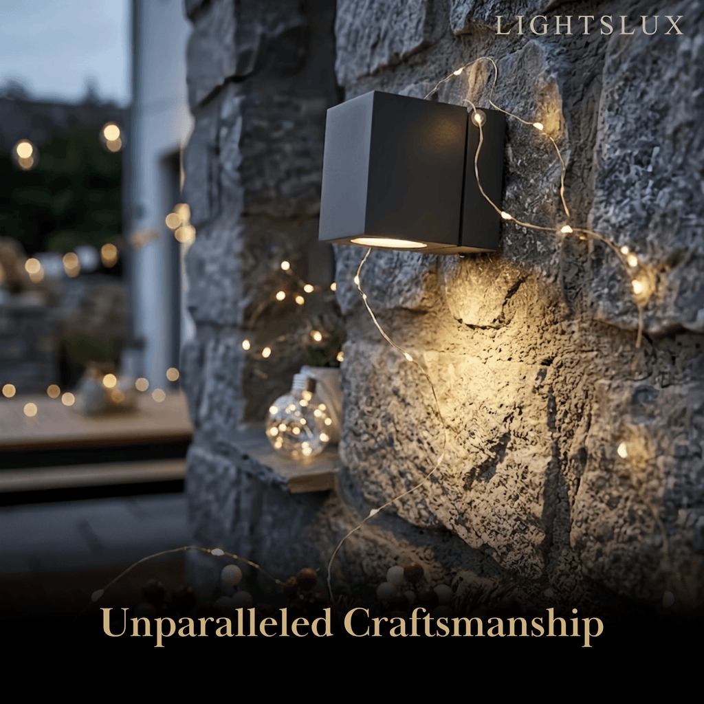 Modern Rotatable Square Wall Lamp - Black Metal for Outdoor Garden - Flindria