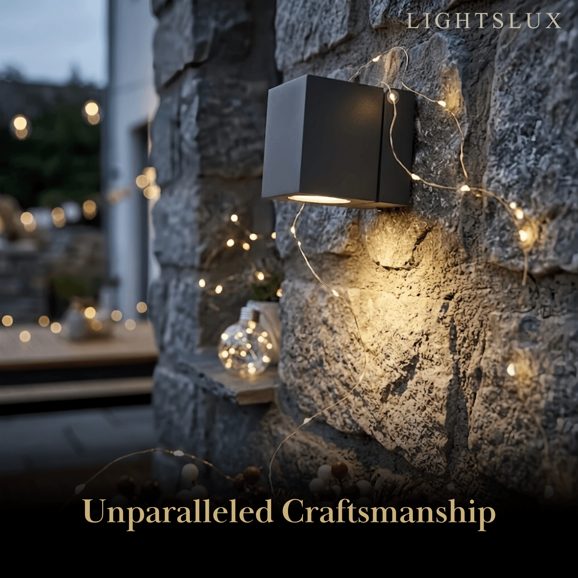 Modern Rotatable Square Wall Lamp - Black Metal for Outdoor Garden - Flindria