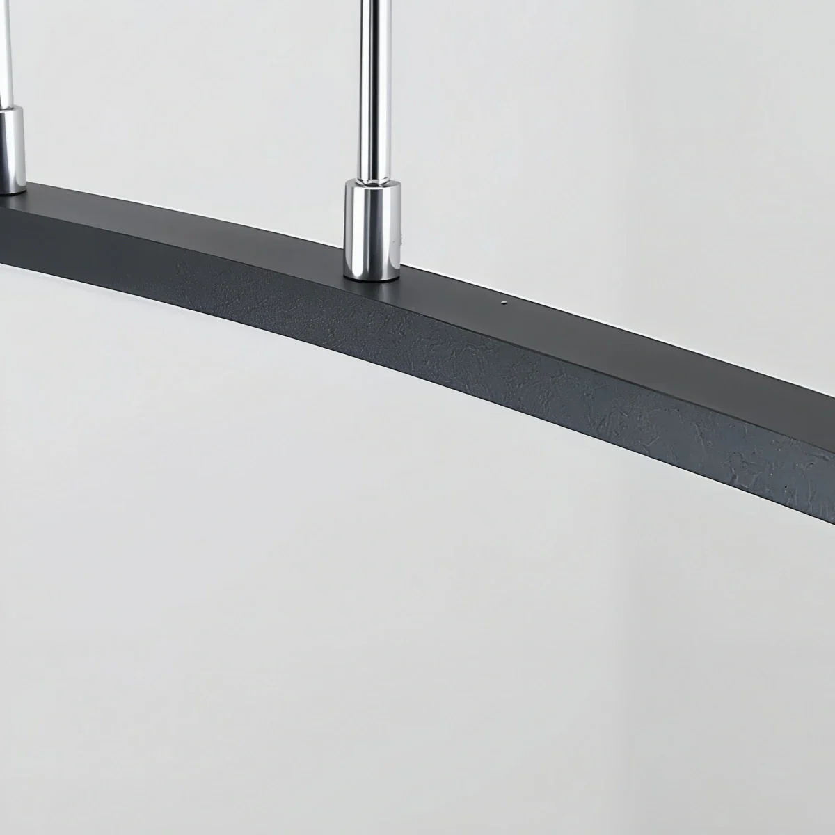 Minimalist Linear Pendant Light — Black & White Curved Metal for Dining Room - Flindria