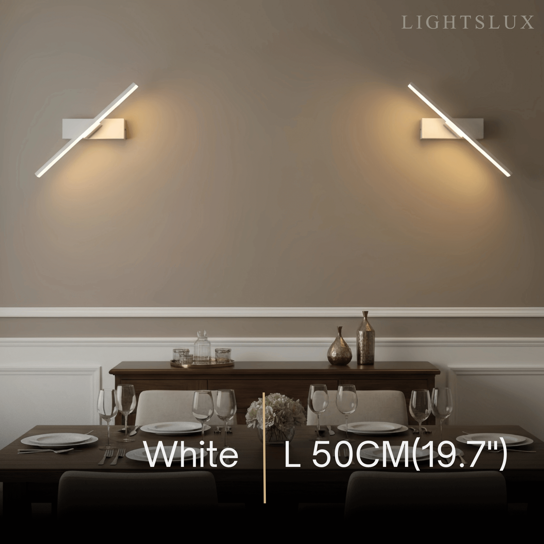 Modern Linear Wall Lamp – Black/White Metal Fixture for Bedroom - Flindria