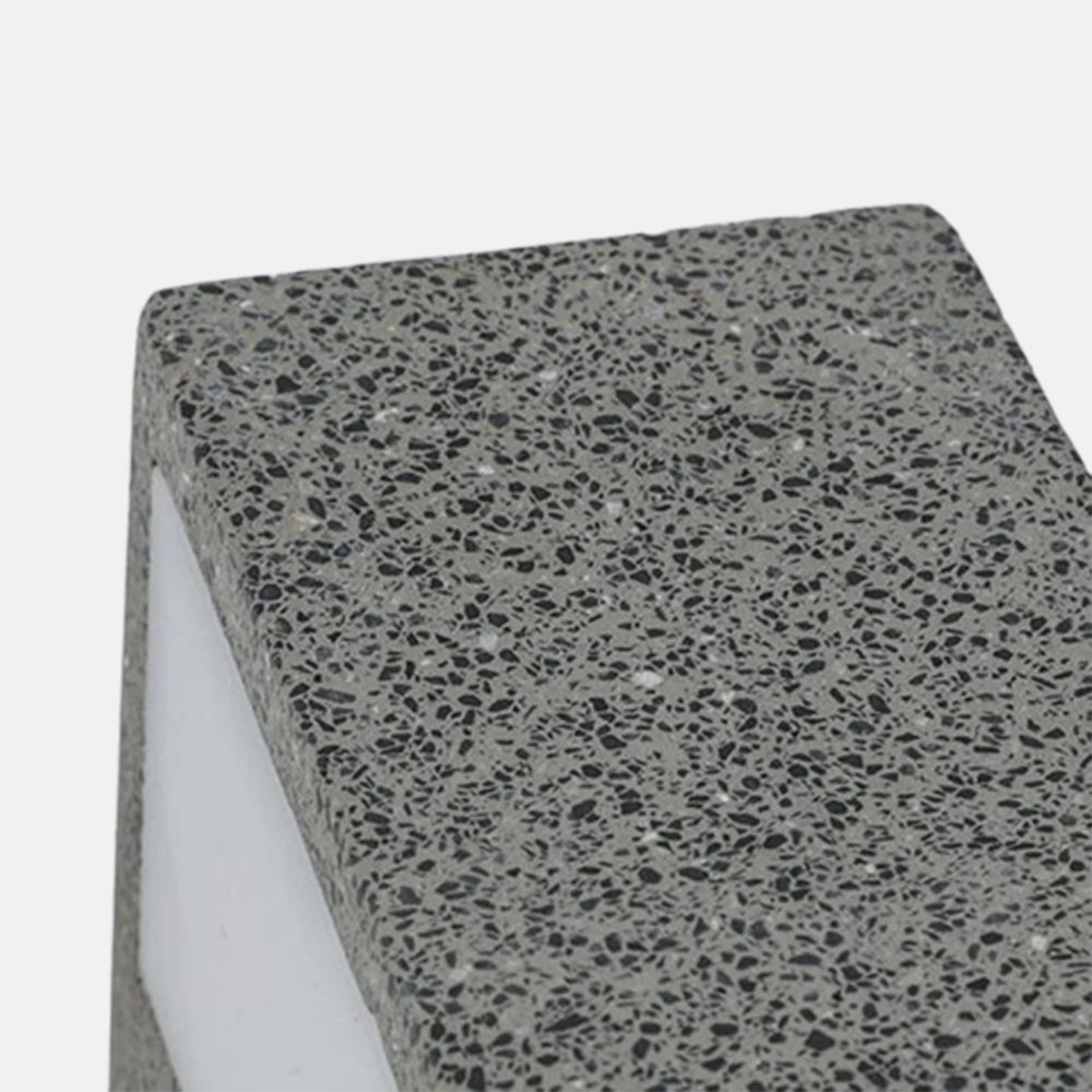 Modern LED Wall Light - Gray/White Cement Rectangular for Bedroom/Outdoor - Flindria