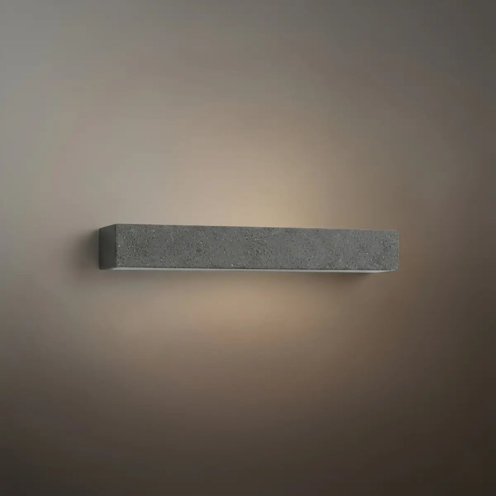 Modern LED Wall Light - Gray/White Cement Rectangular for Bedroom/Outdoor - Flindria
