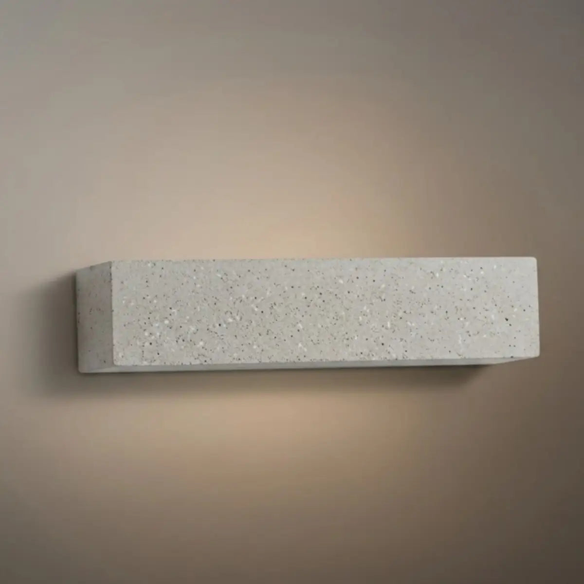 Modern LED Wall Light - Gray/White Cement Rectangular for Bedroom/Outdoor - Flindria