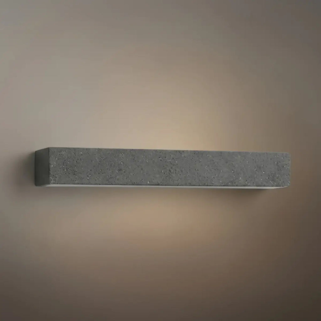 Modern LED Wall Light - Gray/White Cement Rectangular for Bedroom/Outdoor - Flindria