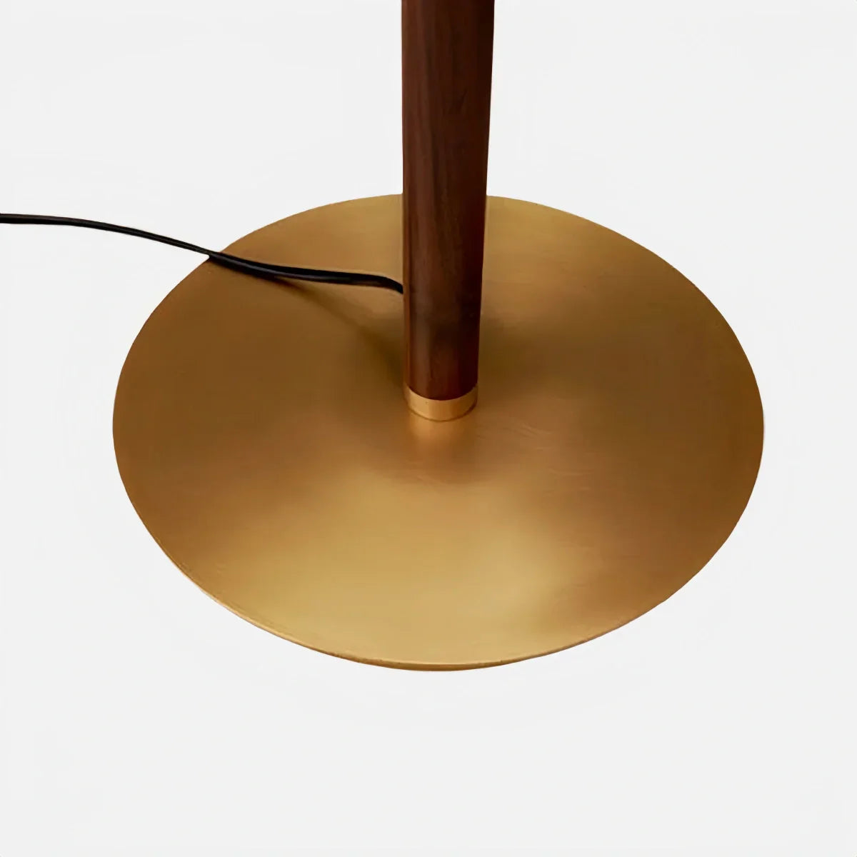 Classical Walnut Floor/Table Lamp — Metal & Fabric Linear Design for Bedroom - Flindria