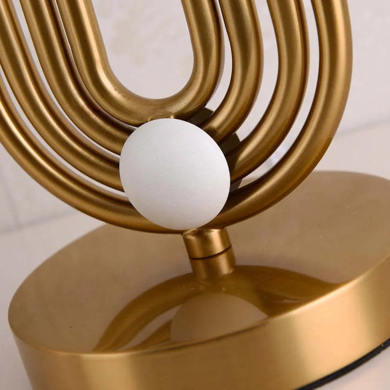 Modern Gold Floor/Table Lamp - Metal Frame with Fabric Living Room/Bedroom - Flindria