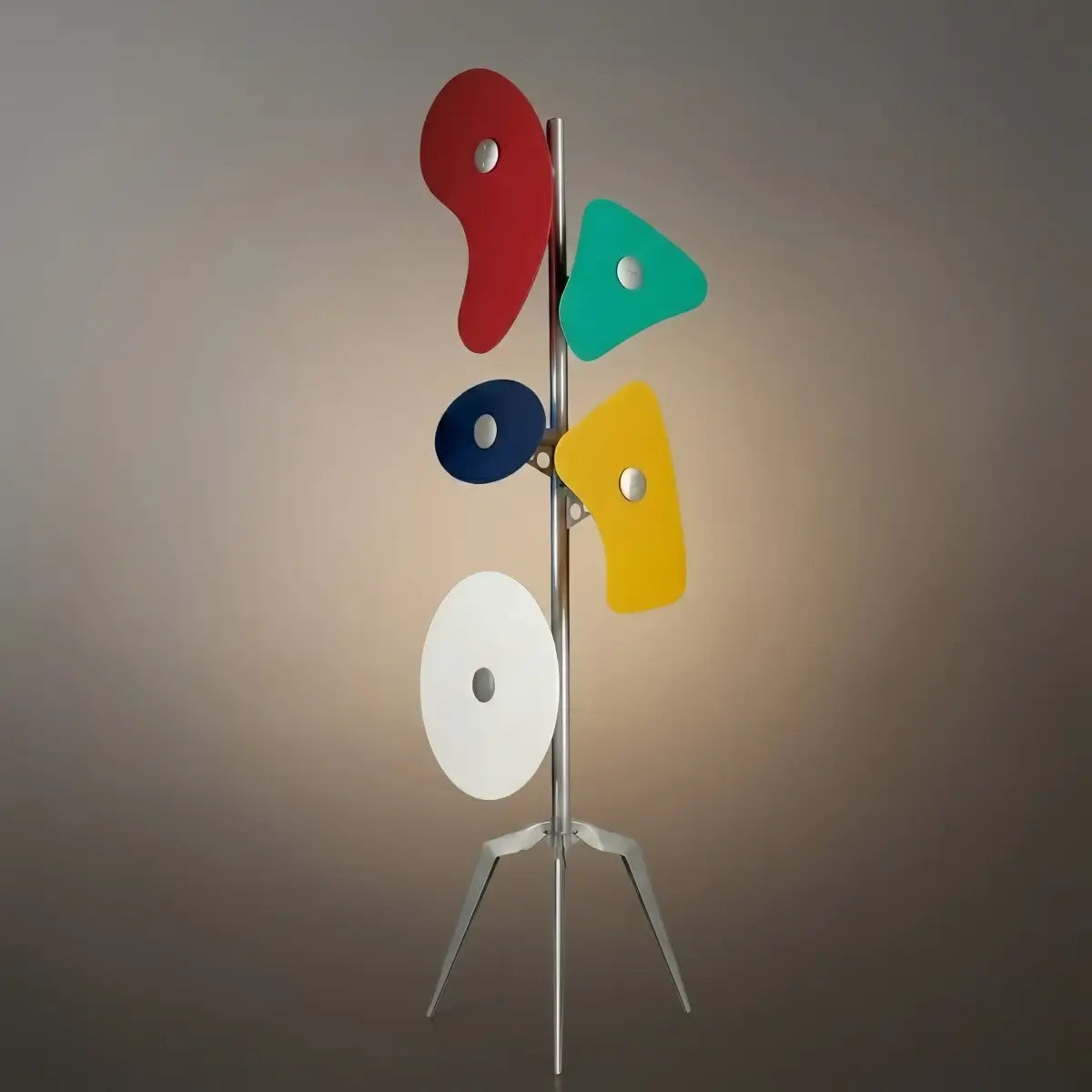 Lampadaire moderne - Métal/ABS en blanc/multicolore pour salon - Flindria