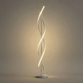 Modern Black & White Floor Lamp - Streamlined Metal Design for Living Room - Flindria