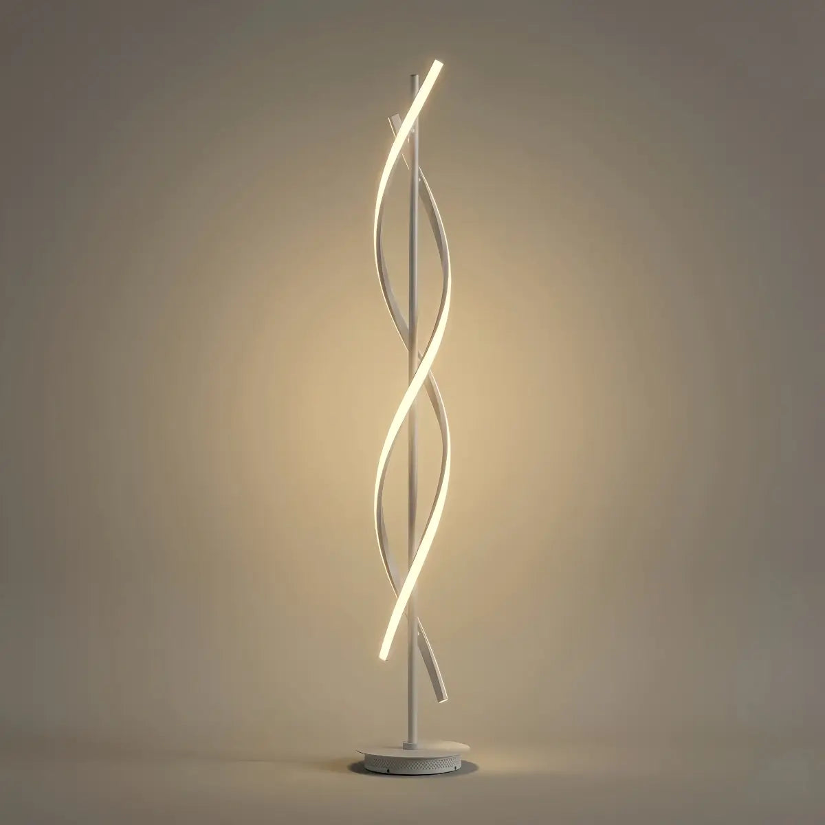 Modern Black & White Floor Lamp - Streamlined Metal Design for Living Room - Flindria
