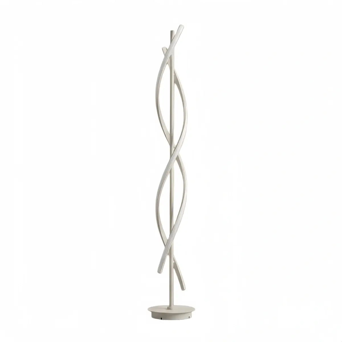 Modern Black & White Floor Lamp - Streamlined Metal Design for Living Room - Flindria