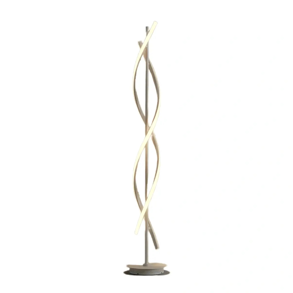 Modern Black & White Floor Lamp - Streamlined Metal Design for Living Room - Flindria