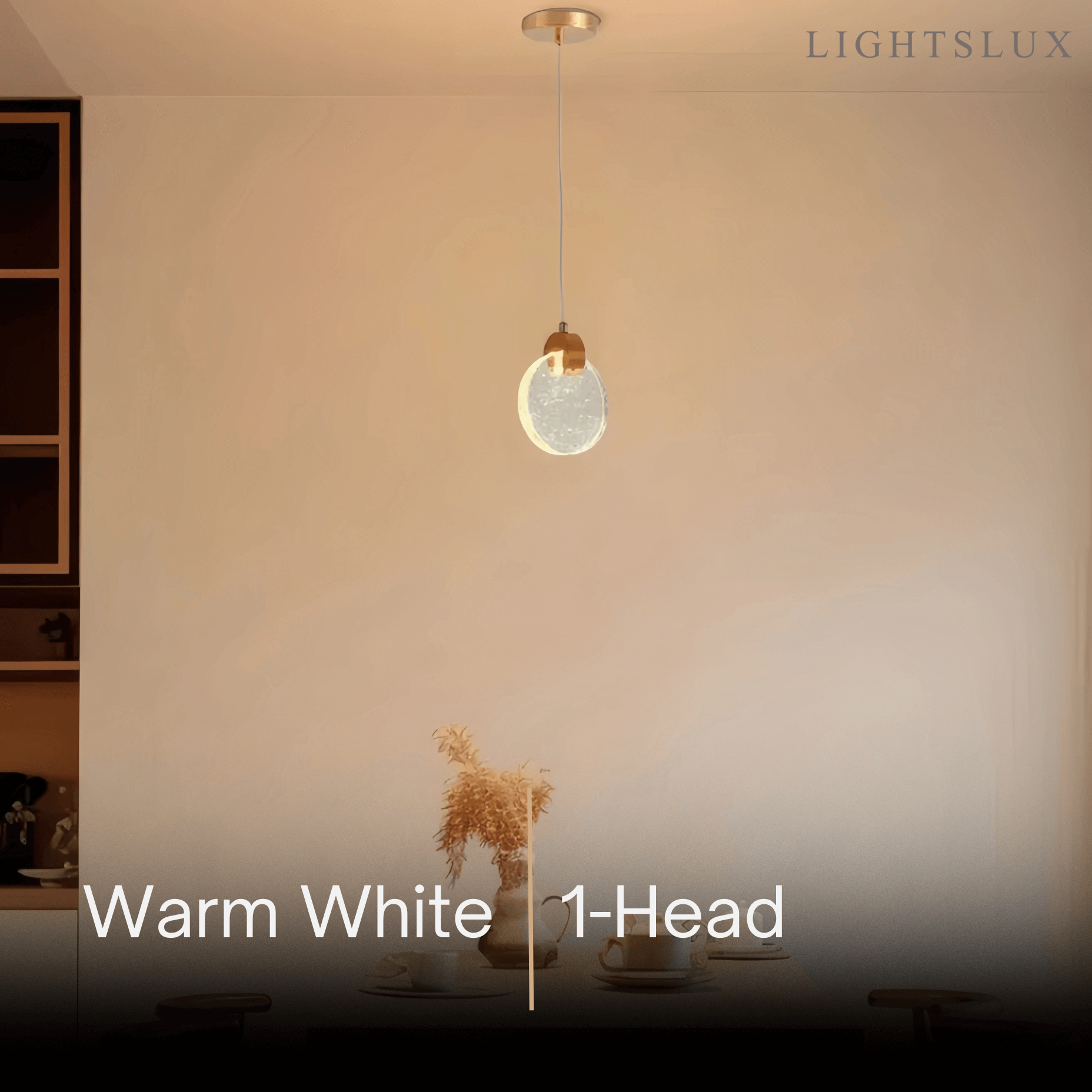 Art Deco Round – Pendant Light Gold Metal/Crystal for Dining Room - Flindria