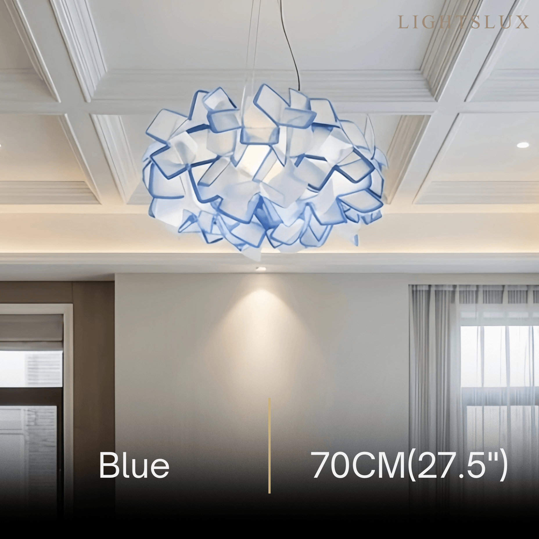 Art Deco Modern Multicolor Decorative Flower Acrylic Pendant Light - Flindria
