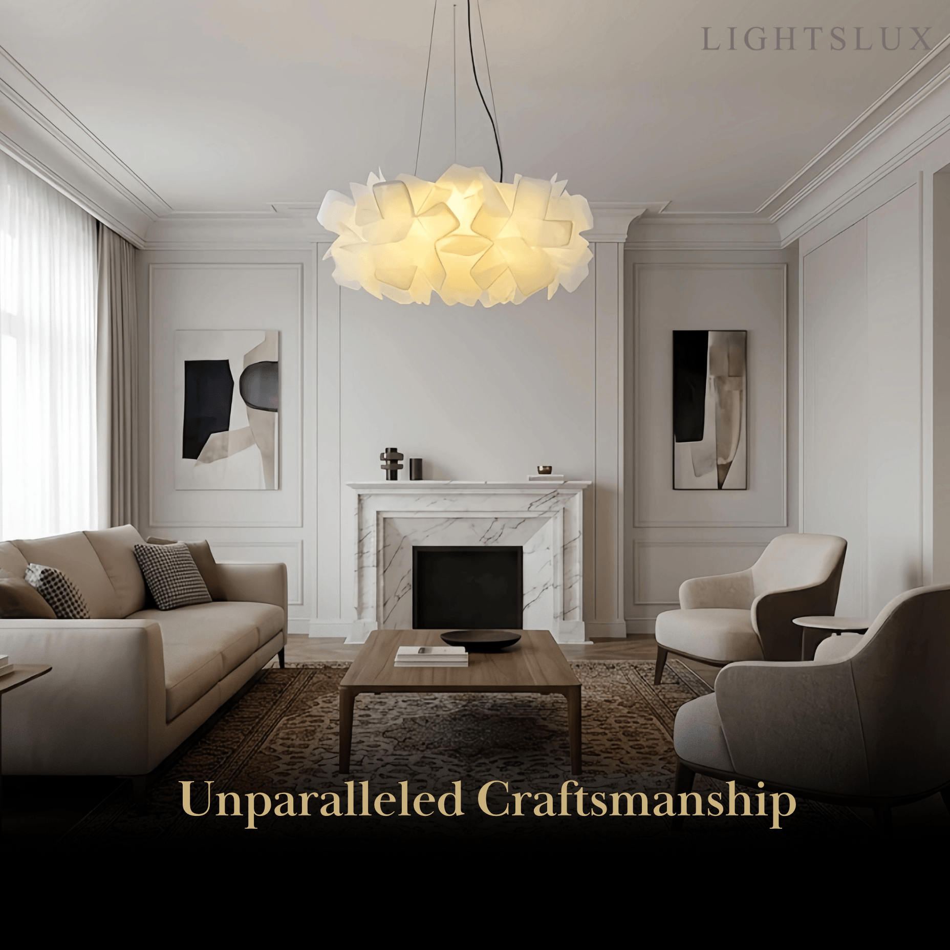 Art Deco Modern Multicolor Decorative Flower Acrylic Pendant Light - Flindria